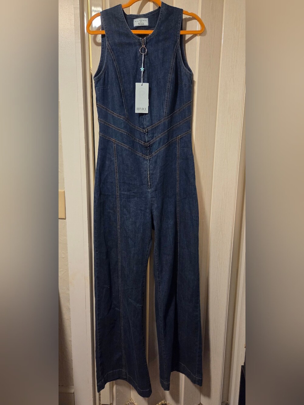 Revice Hollywood Heartthrob Blue Denim Jumpsuit Size 2 XL